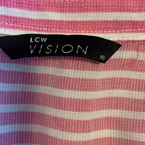 Sleveeveless Striped Button down shirt, XS - Picture 3 of 3